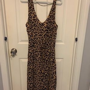 Leopard print maxi dress